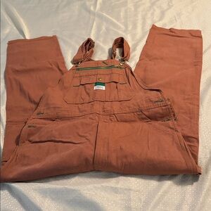 Liberty Duck Canvas Overalls Brown Men’s Workwear Carpenter Bibs Size 36x32 USA